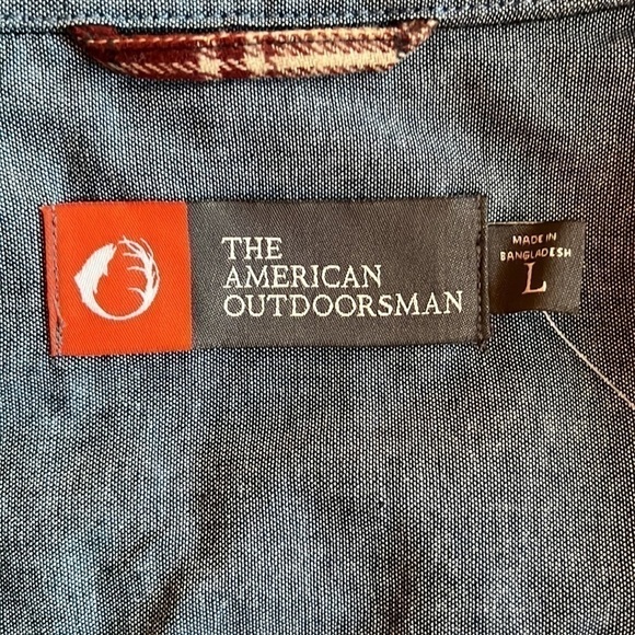 NWT The American Outdoorsman Mid-Weight Button Down Flannel L - Picture 6 of 9
